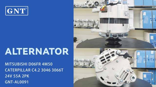 24V 55A Alternator compatible with MITSUBISHI SY245 D06FR 4M50 Engine ALM0157SK ALM0157UX ALM6157BS 0434345500 0434345600 3436302300 3436802300 A004TU3487