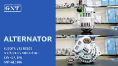 12V 40A Alternator compatible with KUBOTA V15 RX502 Engine 1012111170 1012111380 1022110010 DAN2028 DAN2039 AM879908 AUC13336 LVA12357