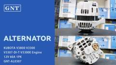 12V 60A Alternator compatible with KUBOTA V3800 Engine 1C01064011 1C01164010 1C01164012 1C01164013 1C01164014 1C01164015 3A65174010