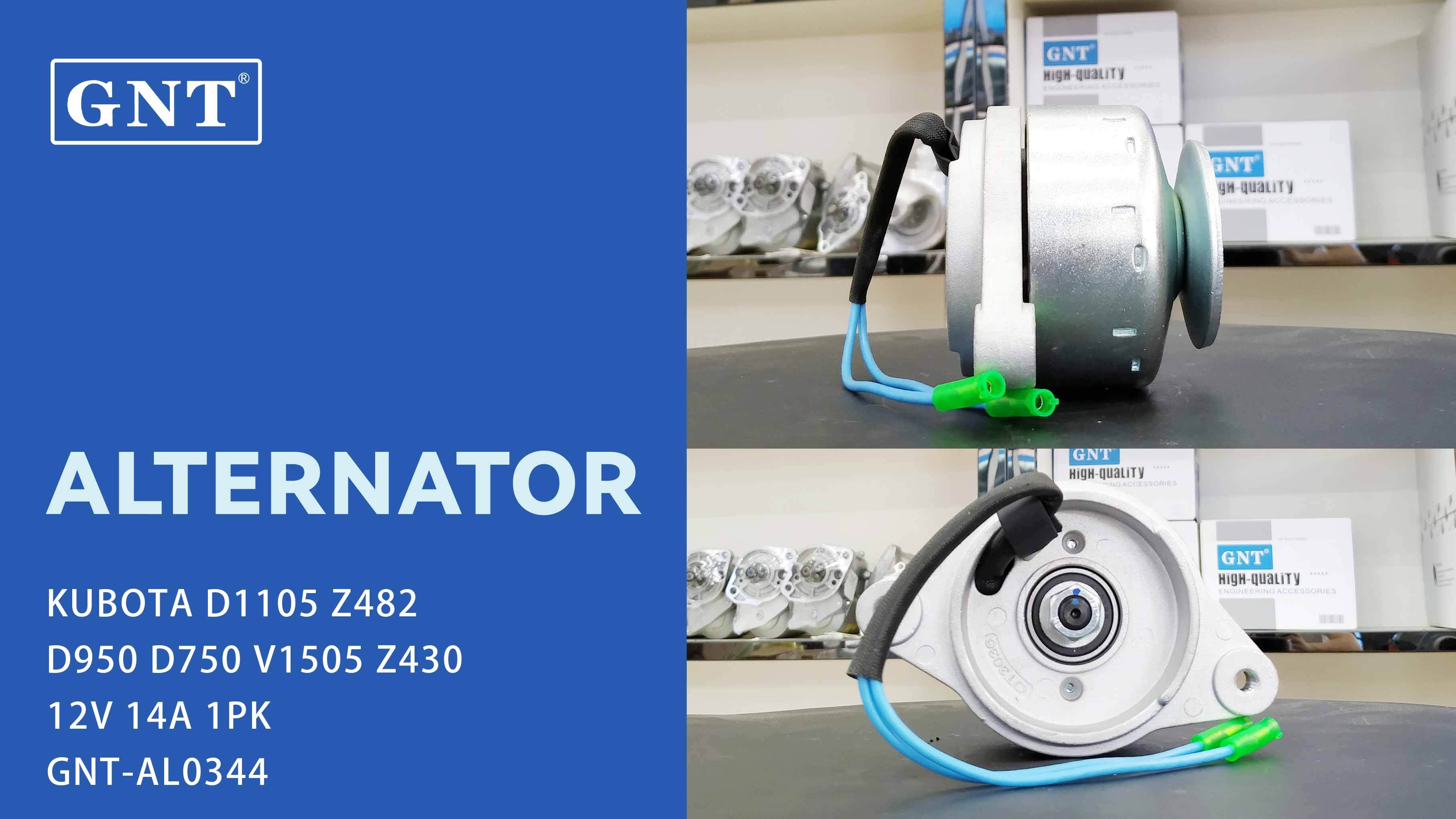 12V 14A Alternator compatible with KUBOTA Z482 D722 D950 Engine 1553164014 1553164015 1553164016 1553164017 1553164103 1753164011 1753164012 1753164013