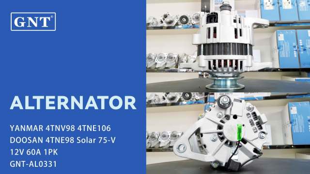 12V 60A Alternator compatible with YANMAR 4TNV98 R60-9 Engine 112671 114672 DRA0835 LR160735 LR160735B LR160741