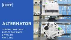 24V 45A Alternator compatible with YANMAR 4TNV98 DX80-7 Engine LR24038 LR24038B LR24041 LR24046 8970232630 8970232631 8972631240