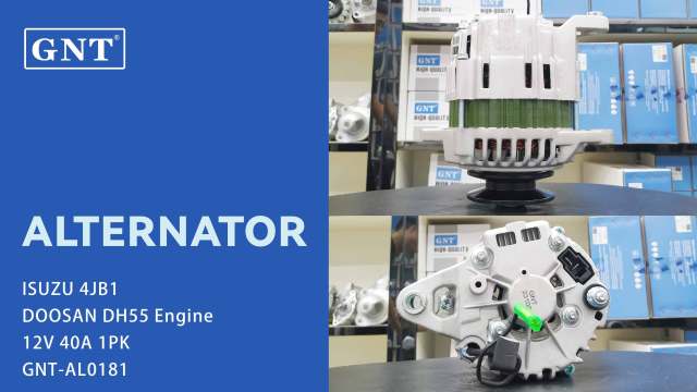 12V 40A Alternator compatible with ISUZU 4JB1 DH55 Engine 71440090 A007TA2283 A7TA2283 2310090077 14863R