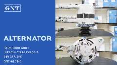 24V 35A Alternator compatible with ISUZU 6BB1 6BD1 EX200-3 Engine CAL50603AS 1812003590 1812004400 1812004401 1812004402