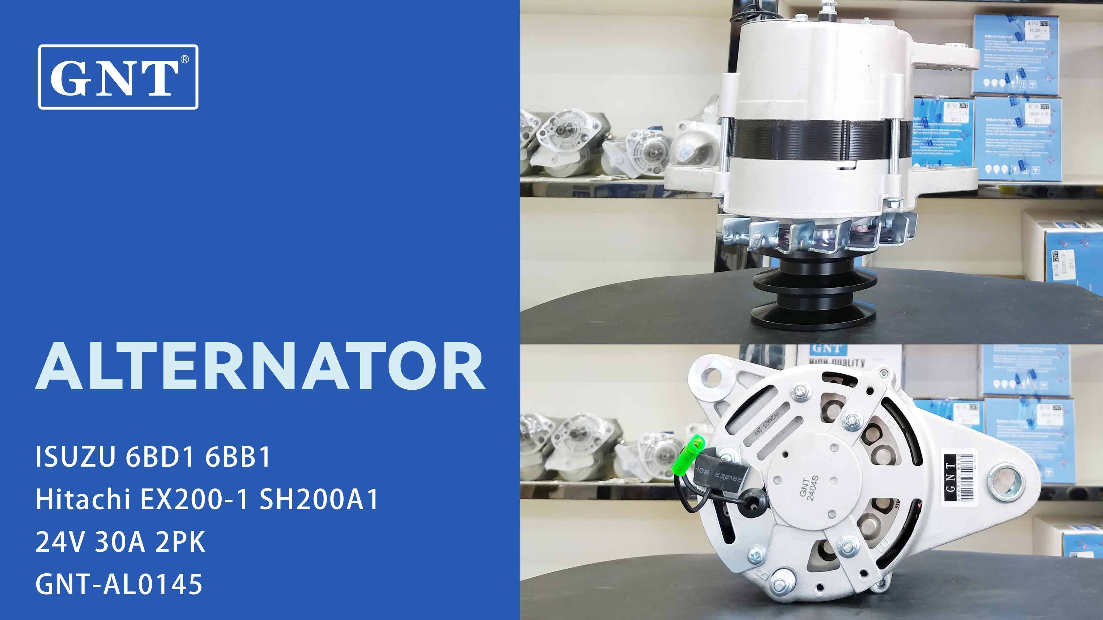 24V 30A Alternator compatible with ISUZU 6BD1 6BB1 Engine 1812002050 1812002090 1812003650 5812003820 0330001840 0330001870 0330002320 0330002321 0330002770
