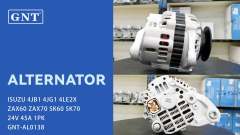 24V 45A Alternator compatible with ISUZU 4JB1 4JG1 SK60 Engine A002TA8383 A2TA8383 A2TA8783 VI8971822892 12730N