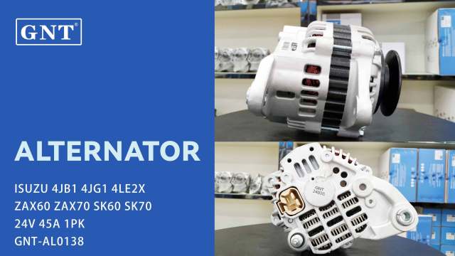 24V 45A Alternator compatible with ISUZU 4JB1 4JG1 SK60 Engine A002TA8383 A2TA8383 A2TA8783 VI8971822892 12730N