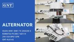 24V 55A Alternator compatible with ISUZU 4HK1 ZAX230-3 Engine 71440523 3266800101 32G6800100 0350004598 0350004838 0350004848