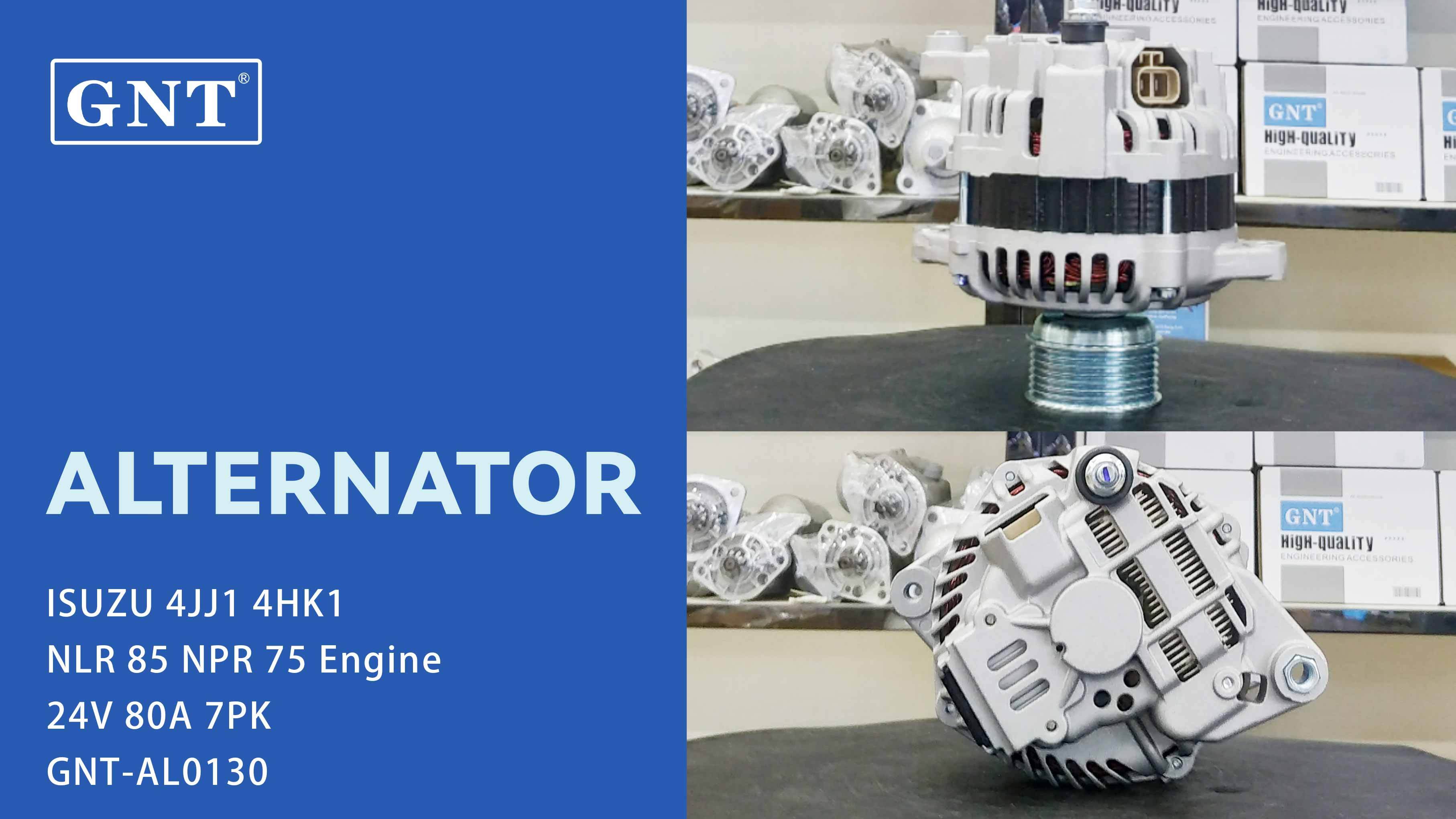 24V 80A Alternator compatible with ISUZU 4JJ1 Engine LR280707C LR280708 LR280708B LR280708C 8980298891 8980298892 8980298920
