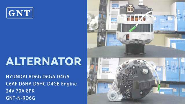 24V 70A Alternator compatible with HYUNDAI D6GA D4GA Engine 3730048000 3730048500 3730048AA0 3730048AA1 2655838 600288