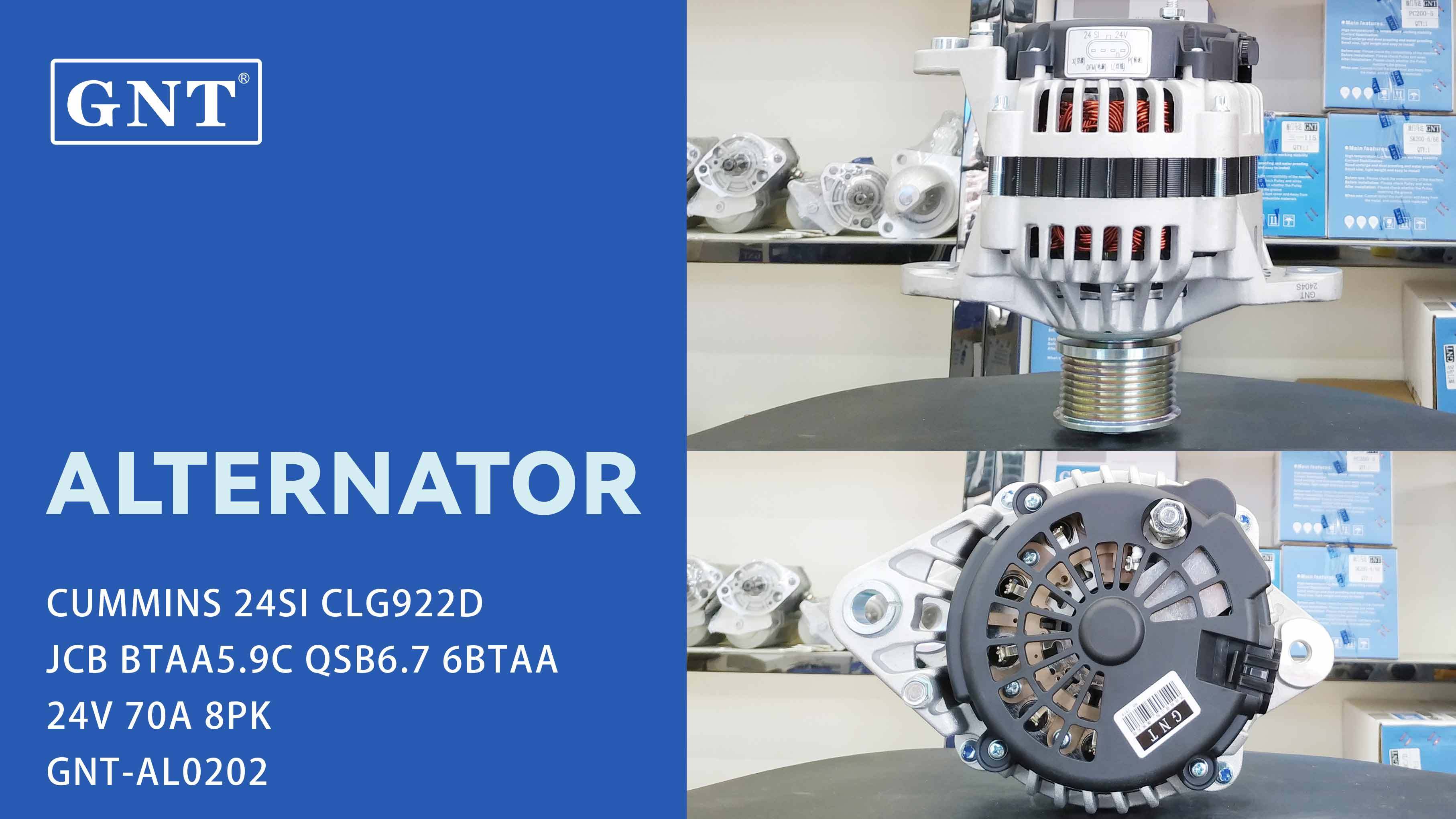 24V 70A Alternator compatible with CUMMINS 6BT5.9 24SI Engine 82827042 71440388 71440473 71440537 CU5282841