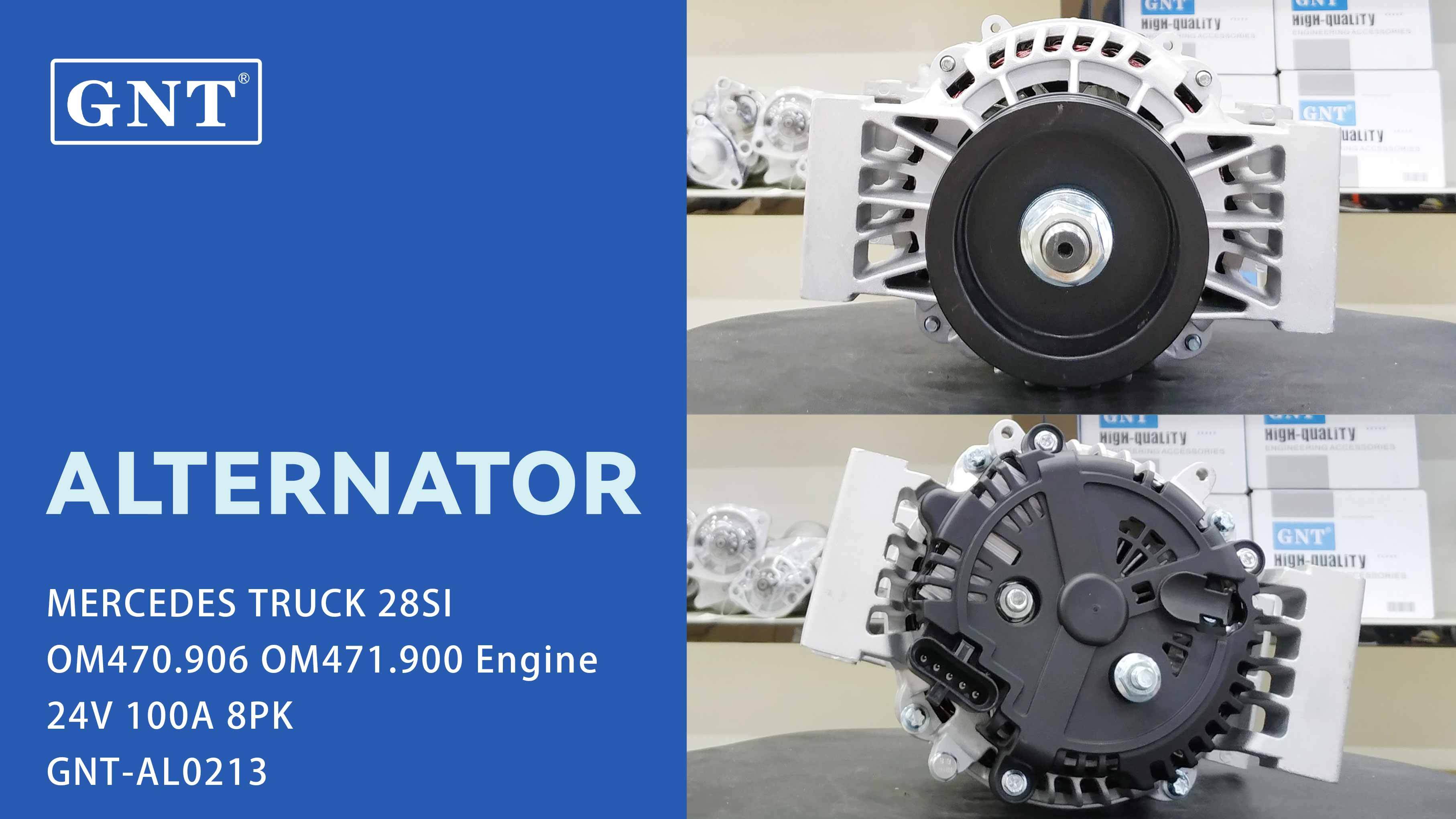 24V 100A Alternator compatible with MERCEDES OM471.900 Engine 0151540302 0151541302 0151542402 A0141546202 A0141547102 A0141547402 A0141547502