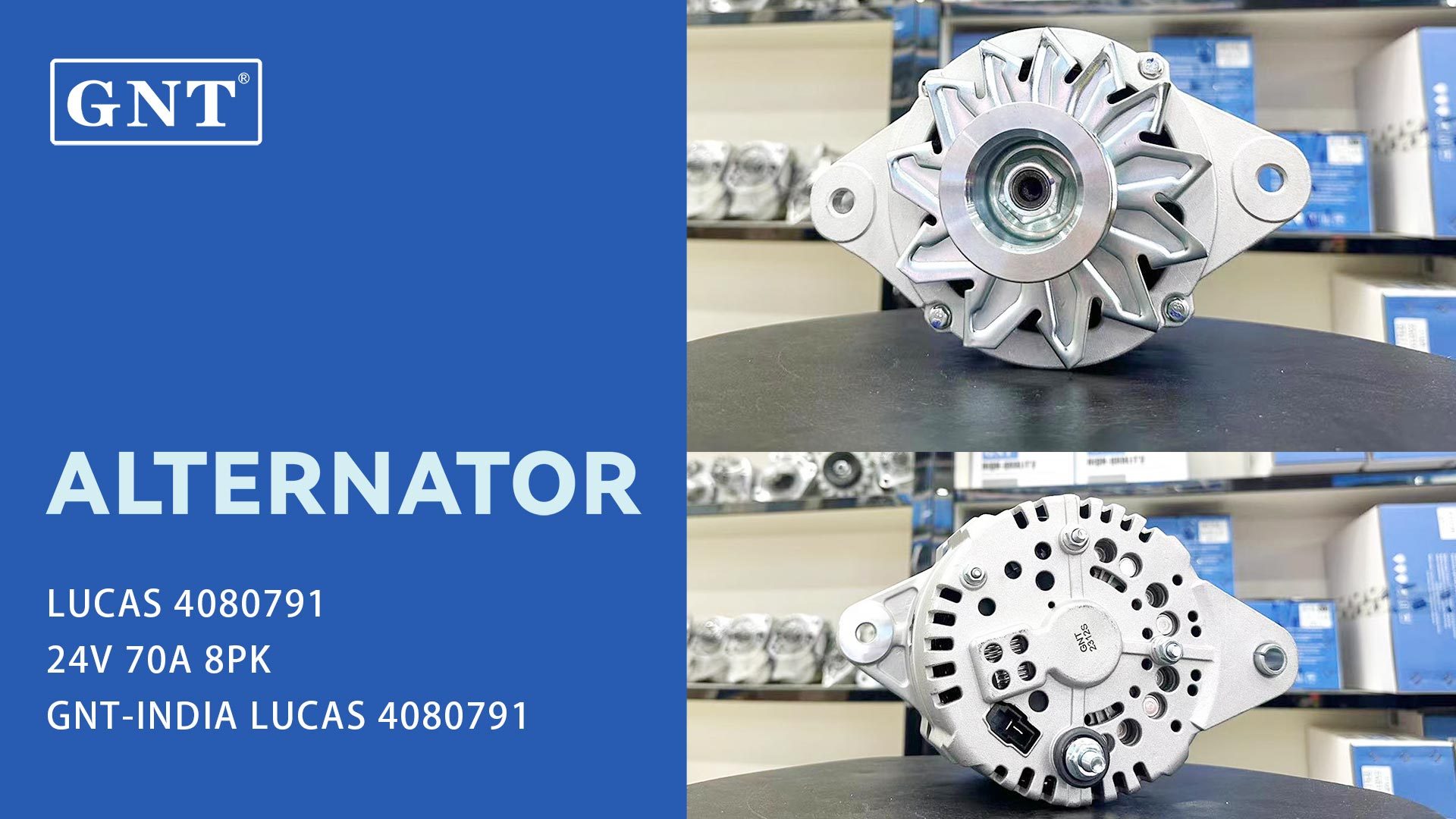 24V 75A 8PK GNT High Quality Alternator compatible with LUCAS Engine 4080791 4094089 5263218 5263220 YUBP11515 335E0898