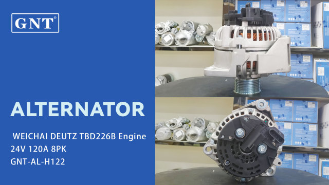 24V 120A GNT Alternator for WEICHAI DEUTZ TBD226B Engine 0124655106 0124655767 0124655768 4110000406009 1-3481-25W 1002050761 612600090660
