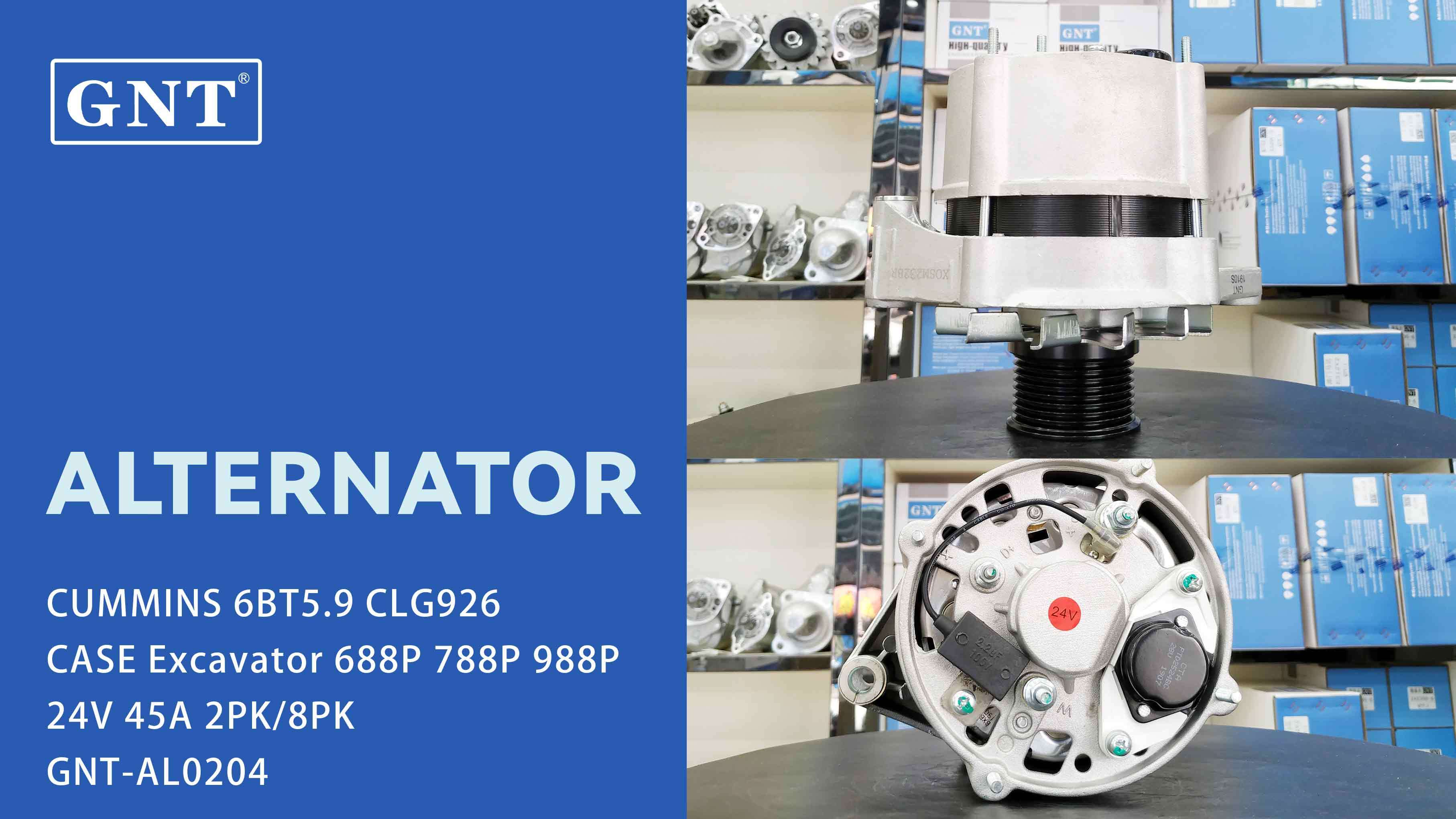 24V 45A Alternator compatible with KOMATSU PC450 Engine 3911249 3920678 3921010 3939028 19020536 93028 22206221 486650 75208381
