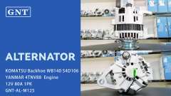 12V 80A GNT Alternator compatible with KOMATSU Backhoe WB140 Engine 114262 CAL20157AS 2506162 LR180763 1-3059-25W 12391077210