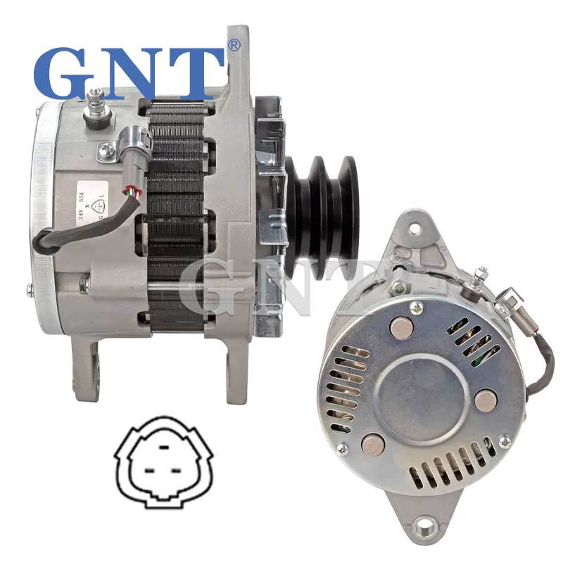 24V 60A Alternator compatible with HINO Ranger H07D J07C Engine 270401102A 270401103 270401103A 270401104 270401104A 02141021012 02141021013