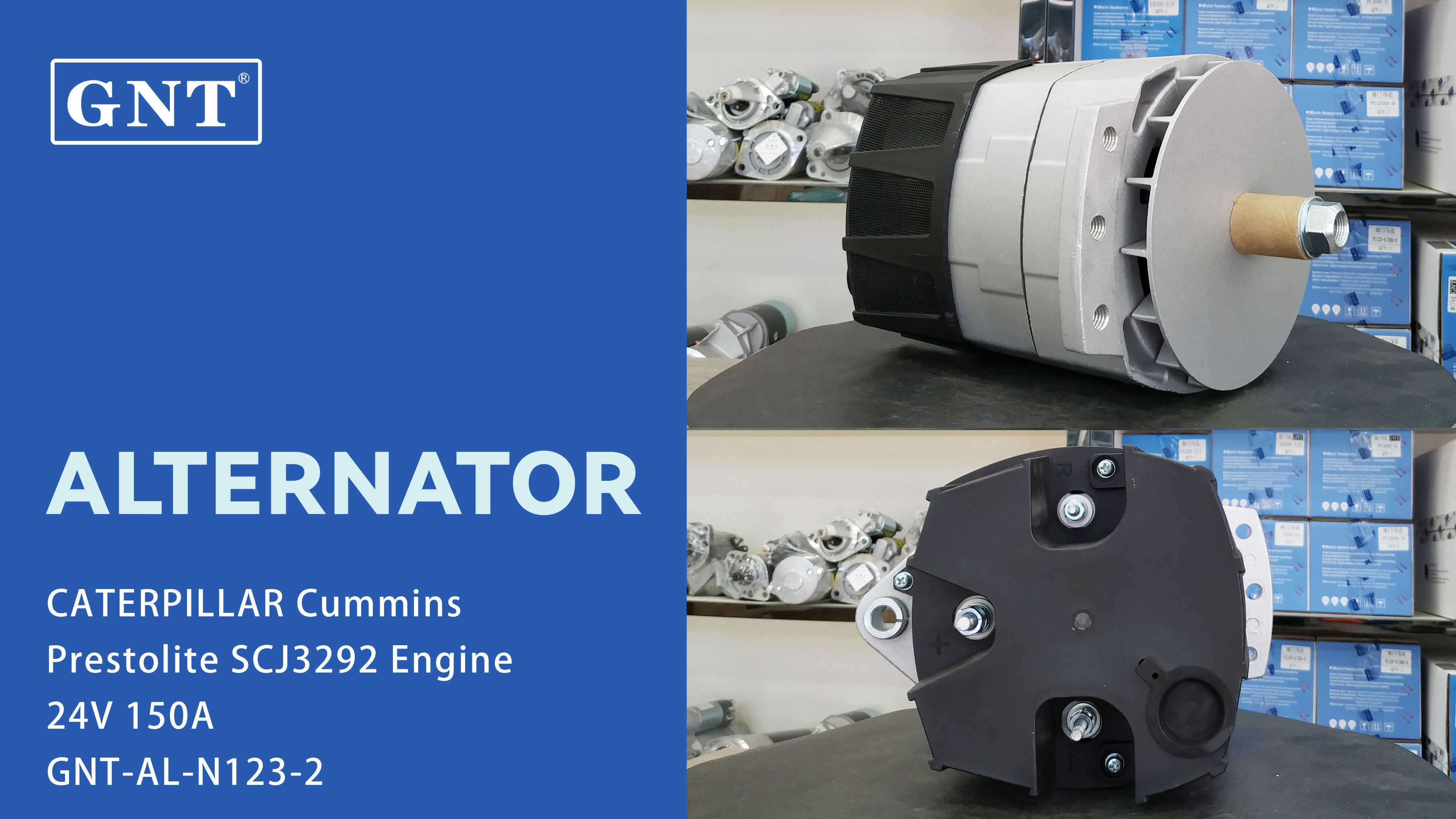 24V 150A GNT Alternator for CATERPILLAR CUMMINS Engine 8SC3238VC19 8SC3238VC21 8SC3238VC29 8SC3238VC36 8SC3238VC39 8SC3238VC40 8SC3238VC50