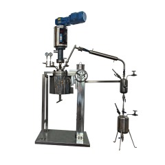 2L distillation reactor with flipping rack