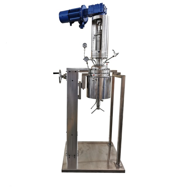 5L mechanical seal lab reactor with lifting device