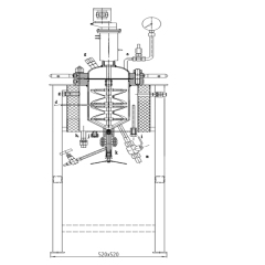 Remote monitoring polycondensation stainless steel reactor 5L