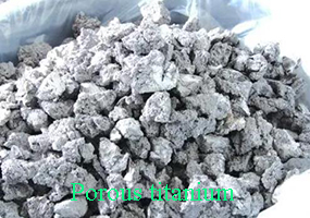 Photo of porous titanium