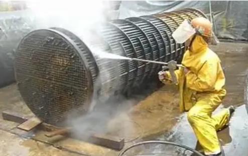 photo of High-pressure water flushing