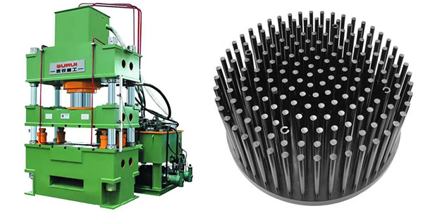 Cold extrusion machine and end products