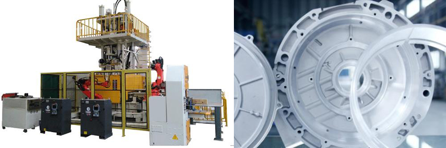 Liquid die forging machine and end product