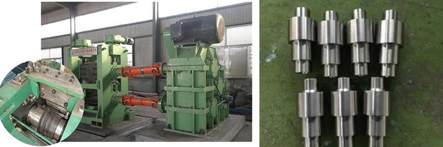 Wedge rolling machine and shaft