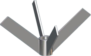 picture of Straight-blade cone-bottom type paddle