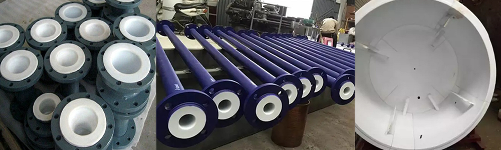 photo of euquipments using PTFE lining
