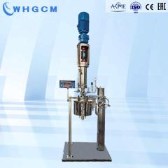 1L lab reactor with vacumn gauge and lifting device