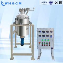 WHGCM 100L ASME Hastelloy pilot vacuum reactor with bottom injected agitator