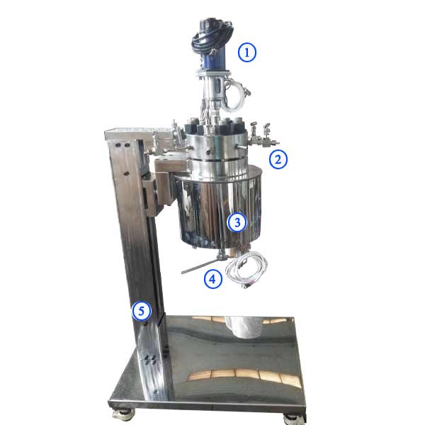 1L high pressure reactor with parts number