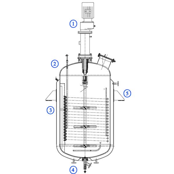 Drawing of the reactor