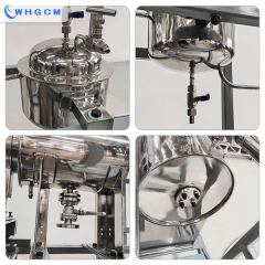 Горизонтальный реактор из нержавеющей стали с рубашкой ASME 10L с дистиллятором и приемным резервуаром