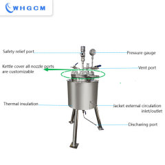 3L jacketed heating stainless steel pressure vessel