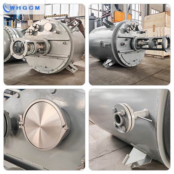 1500L Titanium premixing reactor with flat head and circulation jacket for barium titanate mixing