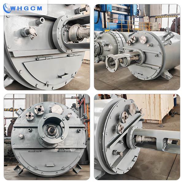 1500L Titanium premixing reactor with flat head and circulation jacket for barium titanate mixing