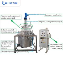 1000L high strirring speed clad plate reactor for high temperature and high pressure application