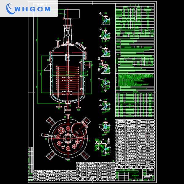 1000L stainless steel steam heated jacketed reactor with high stirring speed