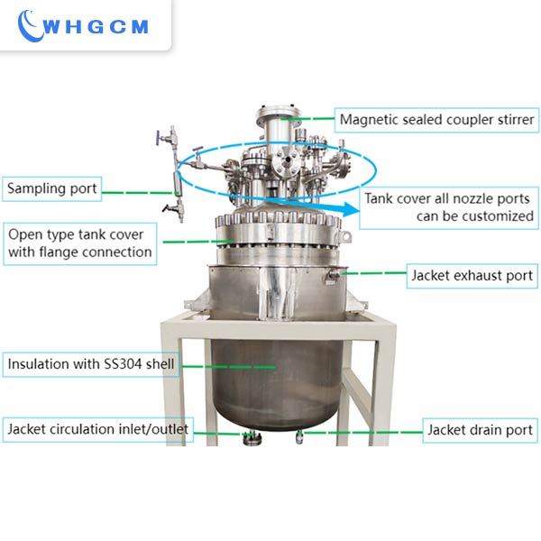 200 L hydrogenation stainless steel reactor by WHGCM for sale