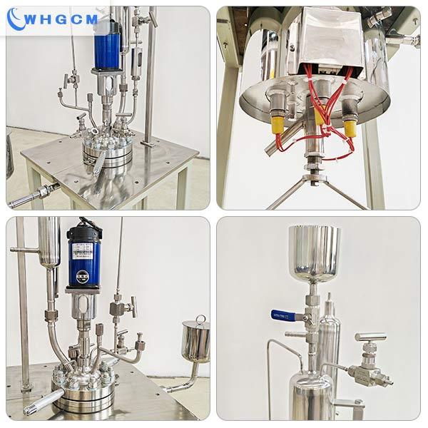 1L vacuum reactor made from stainless steel with distillation parts