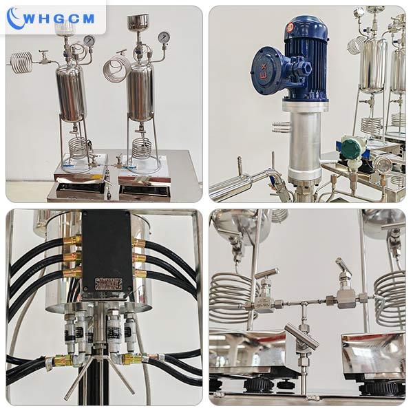 The 3L ether jacketed reactor made from stainless steel with vacuum pump
