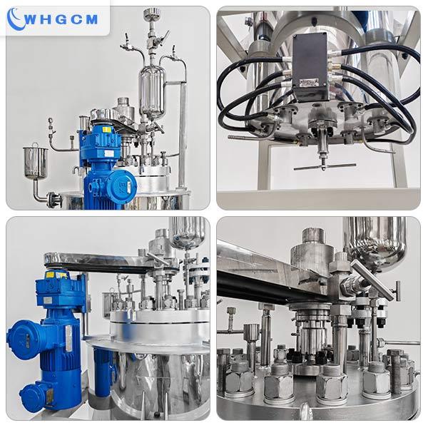 100L Hastelloy pilot reactor high pressure application with lifting rack flat lid