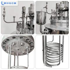 100L Hastelloy pilot reactor high pressure application with lifting rack flat lid