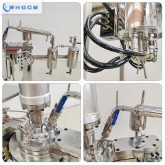 The 3L ether jacketed reactor made from stainless steel with vacuum pump