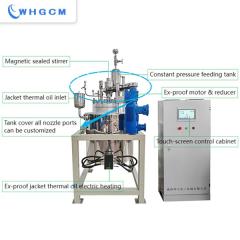 100L Hastelloy pilot reactor high pressure application with lifting rack flat lid