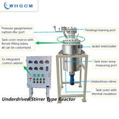 WHGCM 100L ASME Hastelloy pilot vacuum reactor with bottom injected agitator